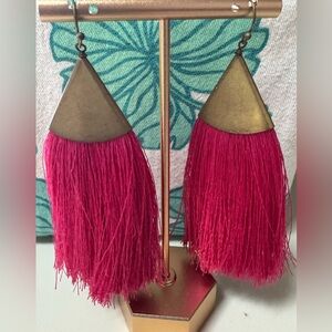 ⭐️3 for $20⭐️ Hot Pink Tassel Earrings